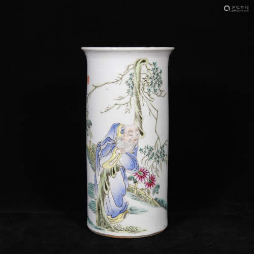 Min Guo famille rose porcelain bottle