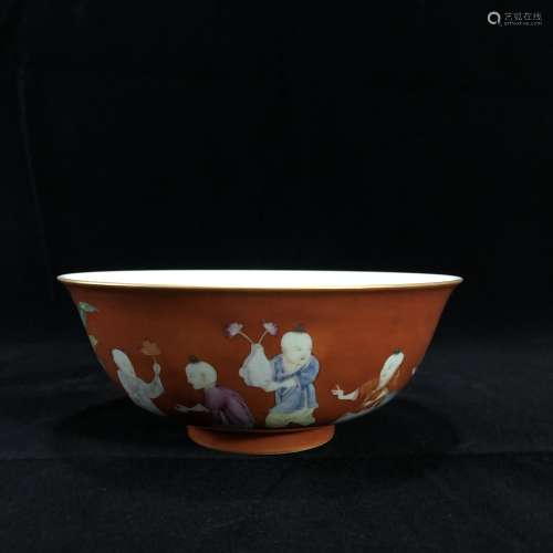 Qing style famille rose porcelain bowl