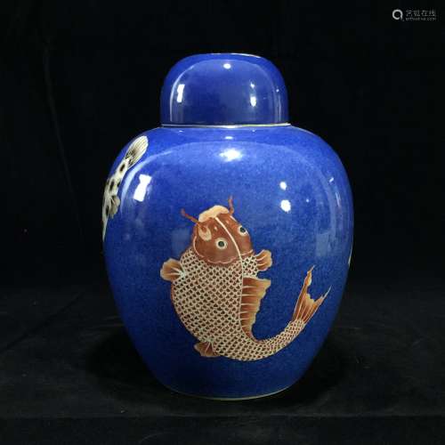 Qing guangxu style wu cai porcelain jar