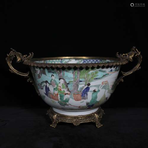 Qing wu cai porcelain bowl