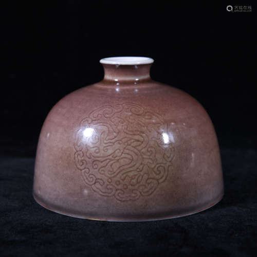 Qing qianlong style red glaze porcelain zun