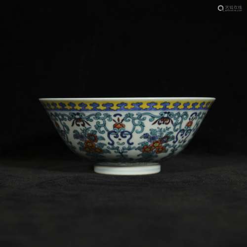 Qing daoguang style dou cai porcelain bowl