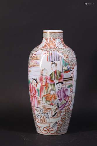 Qing qianlong style yellow porcelain bottle