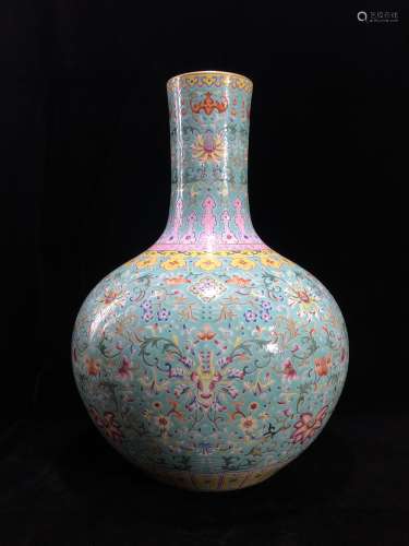 Qing guangxu stile famille rose porcelain vase