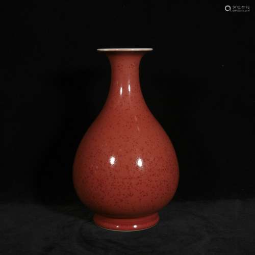 Qing qianlong style red glaze porcelain vase