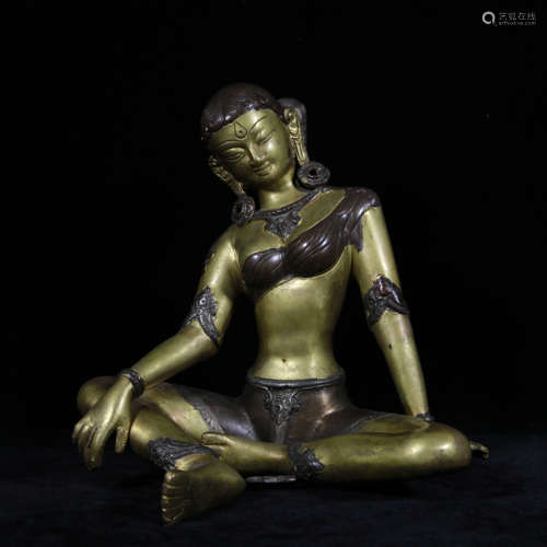 18th century gilt bronze buddha statue