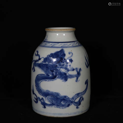 Qing kangxi style blue and white porcelain washer