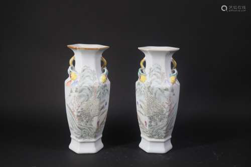 Qing style brown glaze porcelain bottle