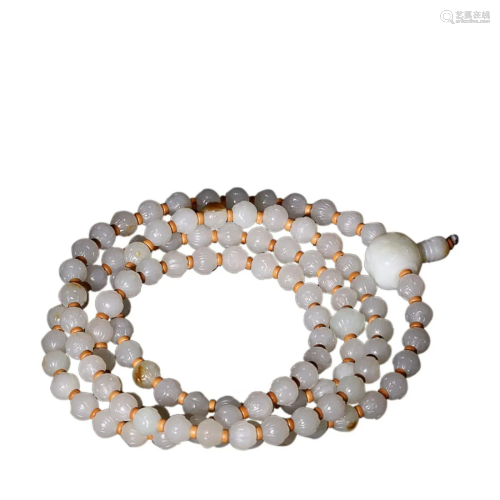 HETIAN JADE 108-COUNTS BRACELET