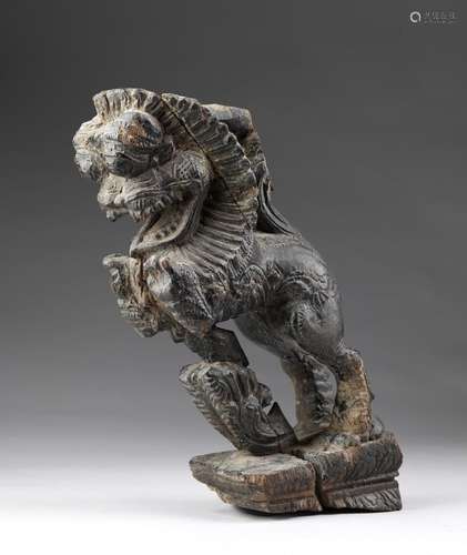 Arte Indiana A wooden lion Southern India, Tamil Nadu, 18th ...