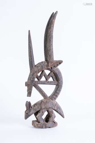 Arte africana Zoomorphic crest chiwara sogoni koun, BamanaMa...