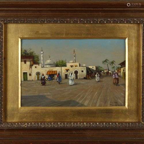 Arte Islamica Luigi Cagliani (1910-1987)A View in Tanger. Da...