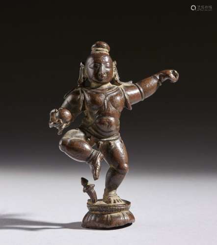 Arte Indiana A bronze dancing BalaKrishna India, 17th centur...