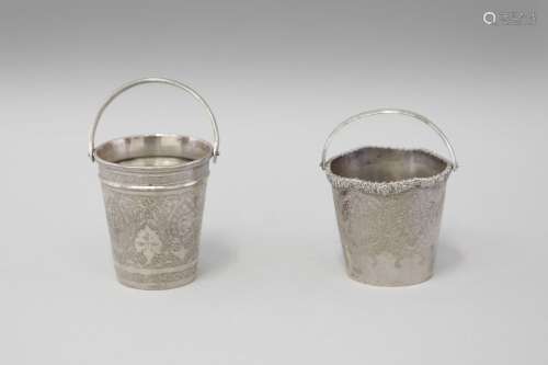 Arte Islamica A pair of small silver buckets Persia, 19th ce...