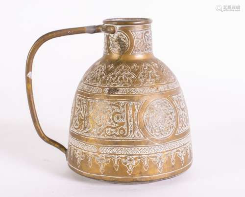 Arte Islamica A Cairoware brass jugEgypt, 20th century .