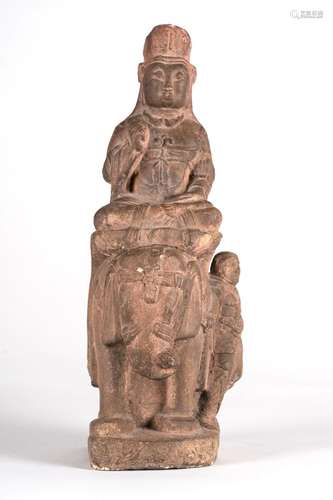 Arte Cinese An earthenware Tang style statue of a bodhisattv...