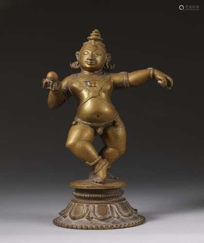Arte Indiana A bronze figure of Balakrishna India, Orissa, 1...