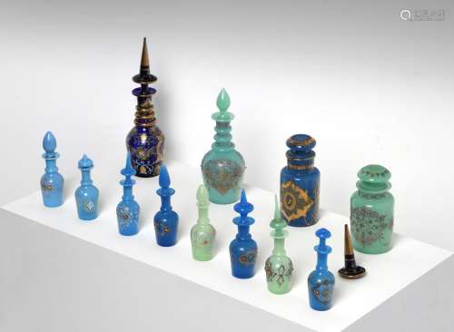 Arte Islamica A collection of 13 Ottoman enamelled glass ves...