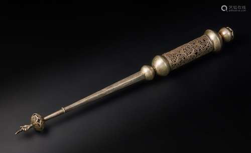 . A silver filigree Torah pointer (Yad) Russia, 19th century...