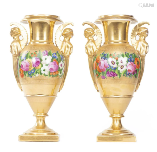 Batenin (attr.) Saint Petersbourg, paire de vases en