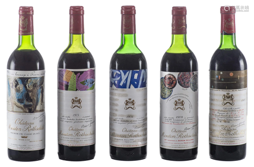 Château Mouton Rotschild, Paulliac, 1971, 1973,