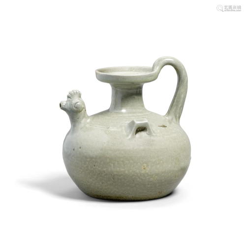 A yueyao ewer with chicken headed spout Five dynasties,