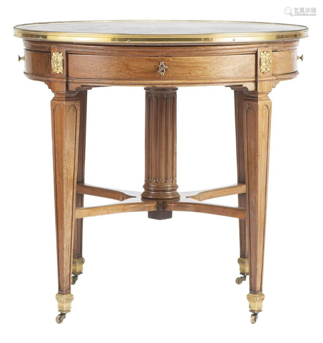 Louis XVI, table bouillotte à système de