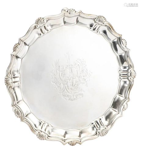 Plateau en argent sterling de Londres, XVIIIe