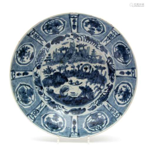 A large Swatow blue and white dish