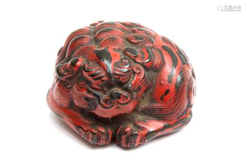 A negoro lacquer netsuke