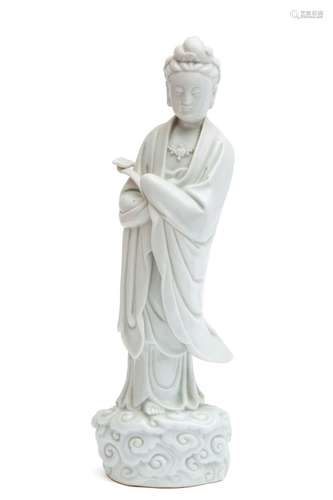 A Blanc de Chine standing Guanyin