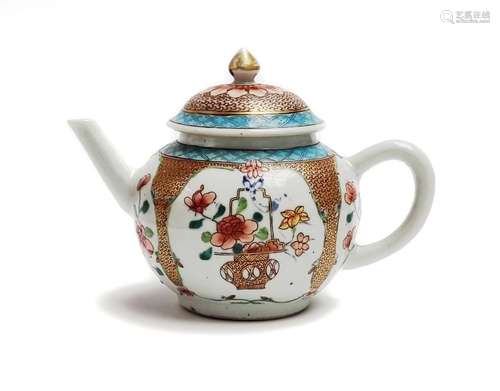 A famille rose teapot