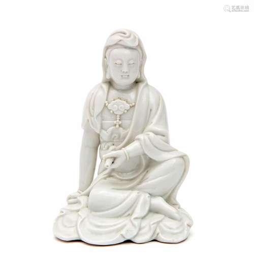 A Blanc de Chine seated Guanyin