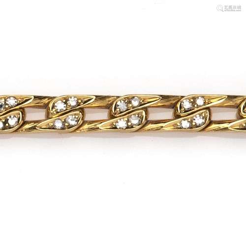 An 18k gold diamond bracelet