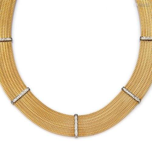 A 14k gold diamond necklace