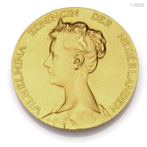 A rare gold commemorative medal