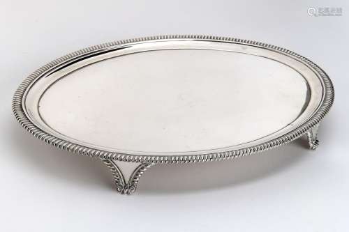 An early 19th century English silver salver