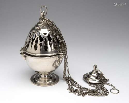 A Dutch silver incense burner