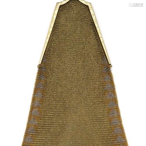 An antique 14k gold purse