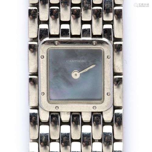 A lady's steel bracelet watch, Cartier