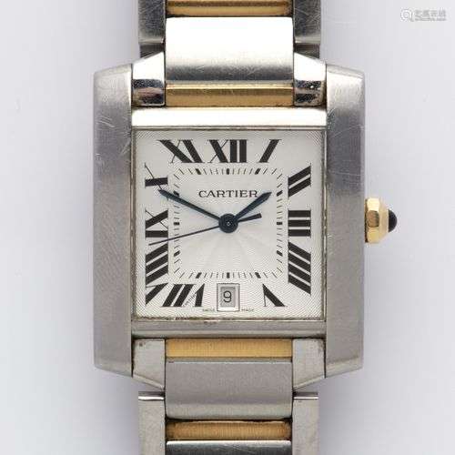 A steel gentlemen's wristwatch, Cartier