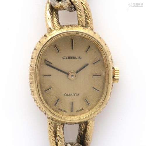 An 18k gold lady's bracelet watch, Georges Lenfant for Gübel...