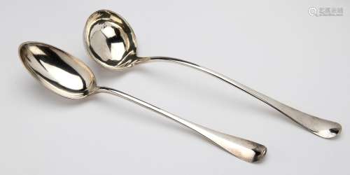 Two Dutch Silver Serving Spoons