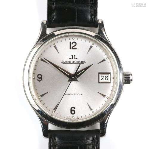 A steel gentlemen's wristwatch with date, by Jaeger-leCoultr...