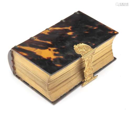 A tortoiseshell Bible with gold lock