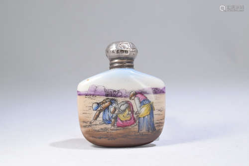 A Hand Painted Perfume Bottle