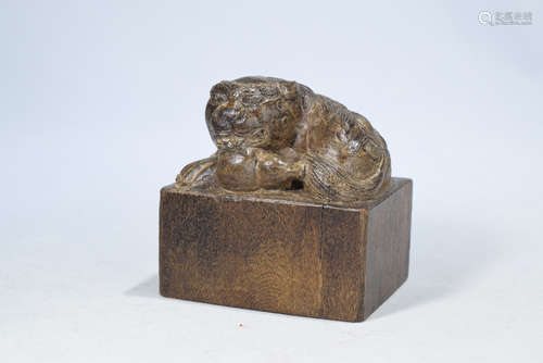 A Lion Agarwood Seal