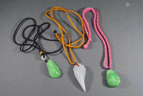 A Group of Jadeite Pendant Necklace