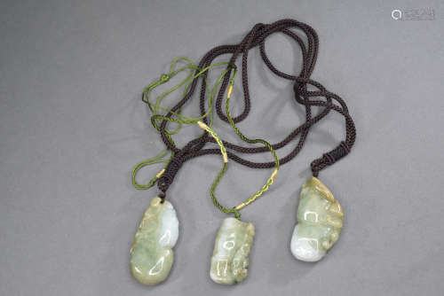 A Group of Jadeite Pendant Necklace