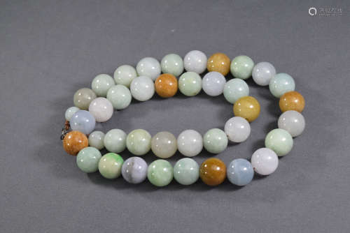 A Jadeite Bead Necklace